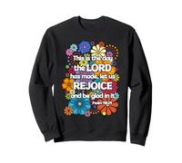 This is the Day - Groovy Floral Scripture Art Sweatshirt