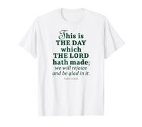 This is The Day Which The Lord Hath Made Psalm 118:24 Value Graphic T-Shirt, Men, White, M