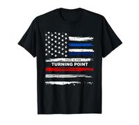 This is The Turning Point American Flag Thin Blue Red T-Shirt