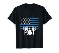 This is The Turning Point American Flag Thin Blue Red T-Shirt