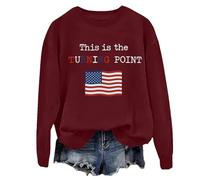This Is The Turning Point Sweatshirt Vintage American Democracy Freedom Shirts For Men Women Claret