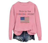 This Is The Turning Point Sweatshirt Vintage American Democracy Freedom Shirts For Men Women Pink