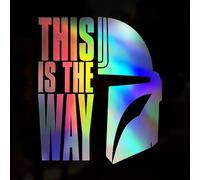 This is The Way Sticker Holographic Chrome Oil Slick Vinyl Decal
