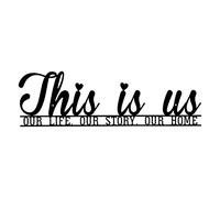 This Is Us Wall Decor - Rustic Metal Sign for Farmhouse Home Living Room Bedroom Picture Wall Decor - 16.5"X5.0"