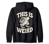 This Is Weird Frog Backpack Absurd Humor Zip Hoodie
