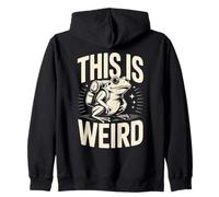 This Is Weird Frog Backpack Absurd Humor Zip Hoodie
