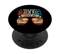 This Is What A Beach Face Looks Like Tropical Summer PopSockets Adhesive PopGrip
