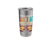 This is What A Beach Face Looks Like Tropical Summer Stainless Steel Insulated Tumbler