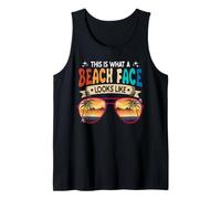 This is What A Beach Face Looks Like Tropical Summer Tank Top