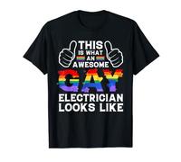 this is what a gay electrician looks like LGBTQ pride month T-Shirt