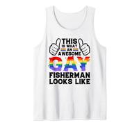 this is what a gay fisherman looks like LGBTQ pride month Tank Top