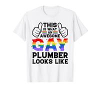 this is what a gay plumber looks like LGBTQ pride month love T-Shirt