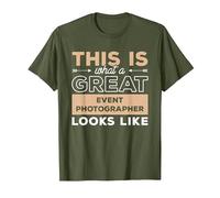 This is What A Great Event Photographer Looks Like T-Shirt, Men, Olive Green, Small