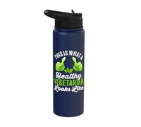 This is What a Healthy Vegetarian Looks Like Stainless Steel Insulated Water Bottle