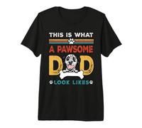 This is What A Pawsome Dad Look Likes Dalmatian Dog Dad Premium T-Shirt