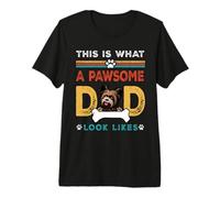 This is What A Pawsome Dad Look Likes Yorkshire Terrier Dog Premium T-Shirt