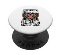 This Is What A Survivor Looks Like Leukemia Awareness PopSockets Adhesive PopGrip