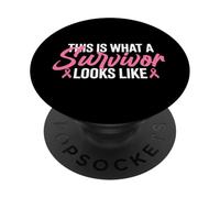 This Is What A Survivor Looks Like Pink Ribbon PopSockets Adhesive PopGrip