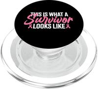 This Is What A Survivor Looks Like Pink Ribbon PopSockets PopGrip for MagSafe