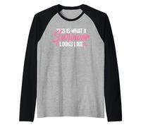 This is What A Survivor Looks Like Pink Ribbon Raglan Baseball Tee
