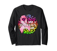 This is What A Warrior Looks Like Pink Ribbon Breast Cancer Long Sleeve T-Shirt
