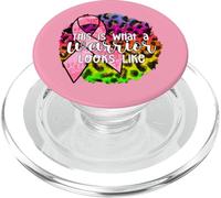 This Is What A Warrior Looks Like Pink Ribbon Breast Cancer PopSockets PopGrip for MagSafe