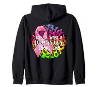 This Is What A Warrior Looks Like Pink Ribbon Breast Cancer Zip Hoodie