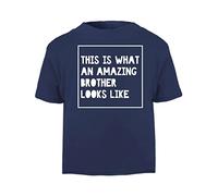 This is What an Amazing Sister Looks Like Sibling Statement [BBY5] Short Sleeve Cotton Toddler t Shirt, 3-4 Years, Navy