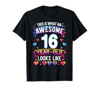 This Is What An Awesome 16 Year Old Looks Like 16th Birthday T-Shirt