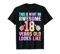 This is What an Awesome 18 Year Old Tie Dye 18th Birthday T-Shirt