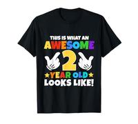 This is What an Awesome 2 Year Old Looks Like 2nd Birthday T-Shirt