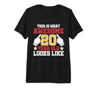 This is What an Awesome 20 Year Old Looks Like 20th Birthday Premium T-Shirt