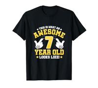 This is what an awesome 7 year old looks like 7th birthday T-Shirt