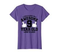 This is what an awesome 9 year old looks like 9th birthday T-Shirt