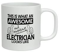 This is What an Awesome and Amazing Electrician Looks Like Funny Novelty Coffee Mug