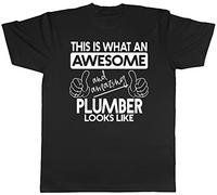 This is What an Awesome and Amazing Plumber Looks Like Mens Short Sleeve T-Shirt Black