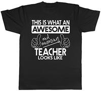This is What an Awesome and Amazing Teacher Looks Like Mens Short Sleeve T-Shirt Black