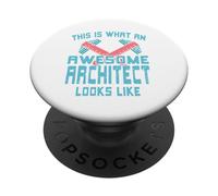 This Is What An Awesome Architect Looks Like Funny Present PopSockets Adhesive PopGrip