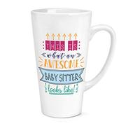 This is What an Awesome Baby Sitter Looks Like 17oz Large Latte Mug Cup