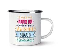 This is What an Awesome Biker Looks Like Enamel Mug Cup