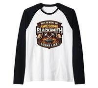 This is What an Awesome Blacksmith Looks Like Funny Quote Raglan Baseball Tee