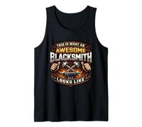 This is What an Awesome Blacksmith Looks Like Funny Quote Tank Top