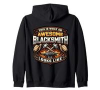 This is What An Awesome Blacksmith Looks Like Funny Quote Zip Hoodie