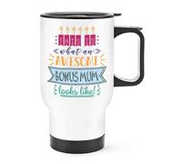 This is What an Awesome Bonus Mum Looks Like Travel Mug Cup with Handle