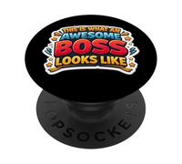 This Is What An Awesome Boss Looks Like Funny Saying Quote PopSockets Adhesive PopGrip