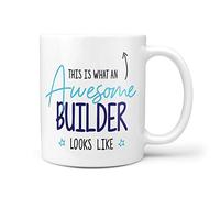 This is What an Awesome Builder Looks Like Gift Present Christmas Birthday 10oz Ceramic Mug