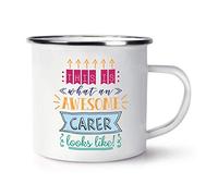 This is What an Awesome Carer Looks Like Retro Enamel Mug Cup