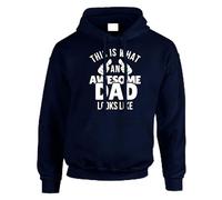 This Is What An Awesome Dad Look Like Mens Hoody Pullover Party Christmas Jumper Gift Hoodie Top Printed Design Navy Blue - XX-Large