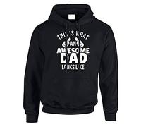 This Is What An Awesome Dad Look Like Mens Hoody Pullover Party Christmas Jumper Gift Hoodie Top Printed Design Black - Medium