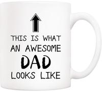 This is What an Awesome Dad Looks Like Funny Mug - Christmas/Birthday Gift for Dad/Father/Husband (Men) | from Child/Daughter/Son/Kids | Novelty Tea Cup 11 Oz Ceramic Drinking Mugs